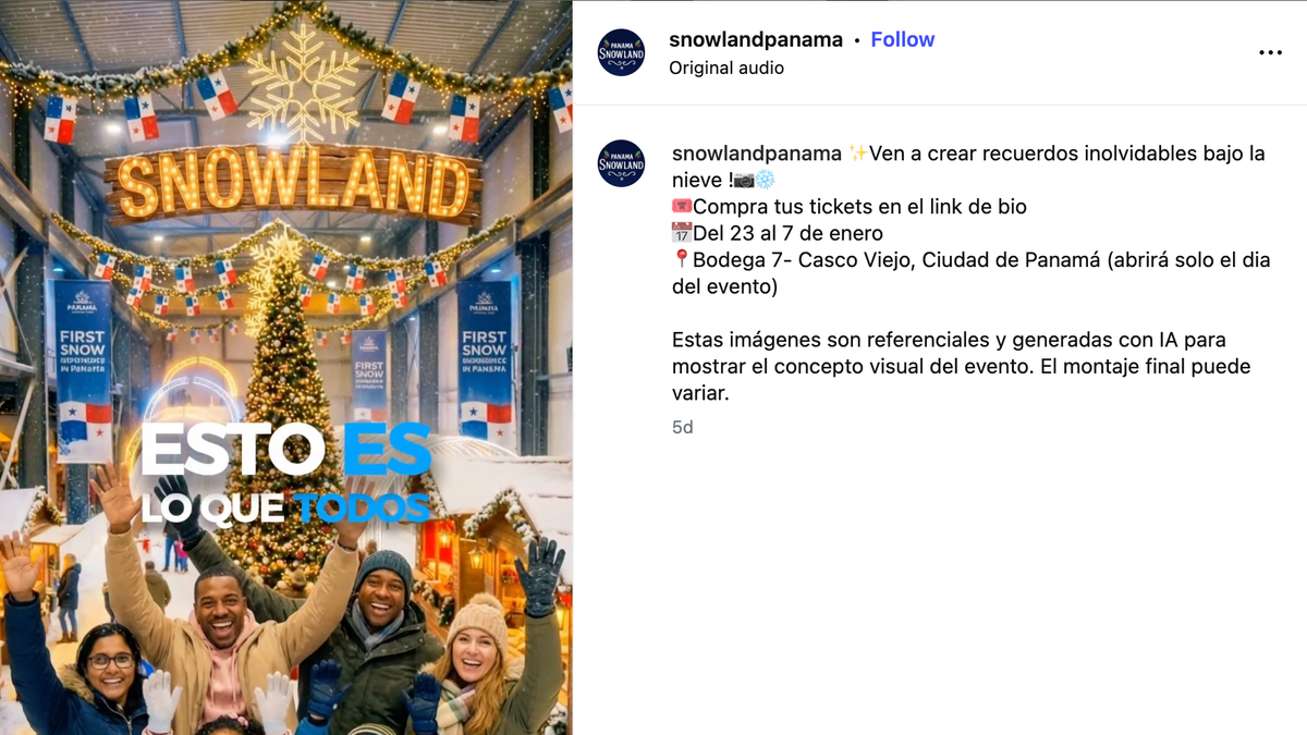 Snowland Panamá bajo la lupa: Acodeco investiga denuncias por publicidad engañosa