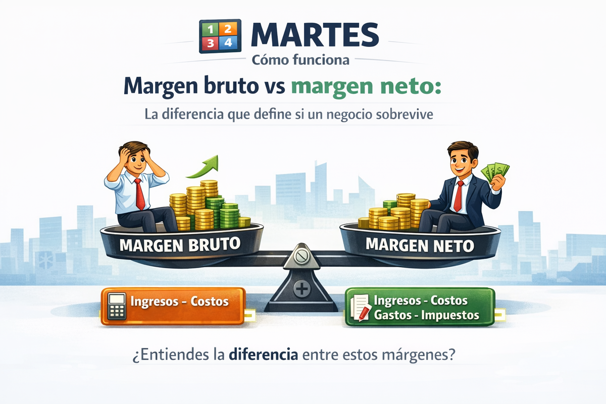🧠 MARTES – Cómo funciona Margen bruto vs margen neto: la diferencia que define si un negocio sobrevive