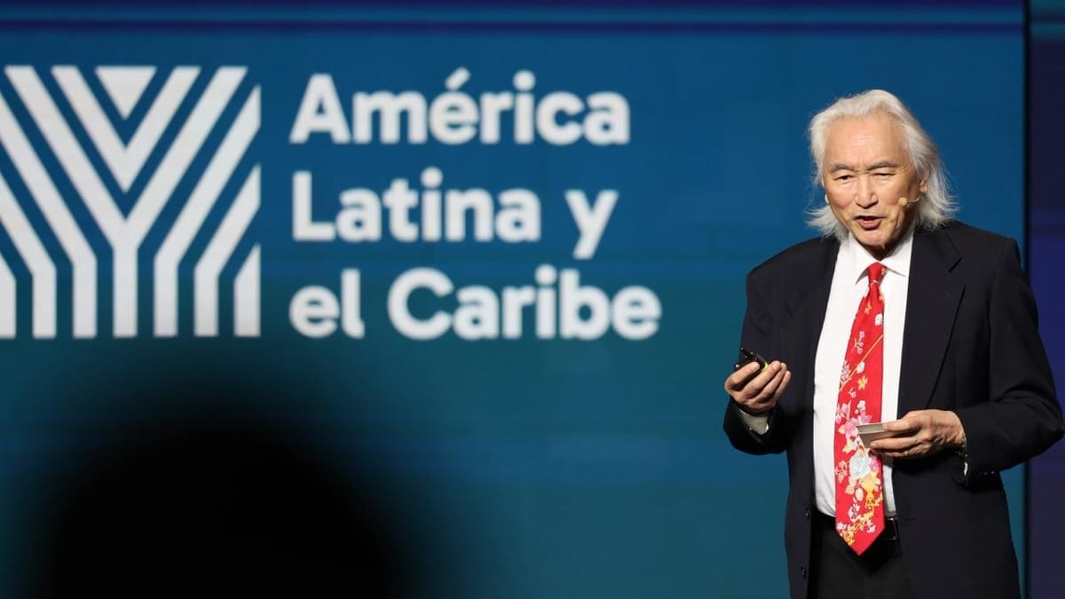 Michio Kaku presenta la computación cuántica en el Foro Económico Internacional América Latina y el Caribe 2026