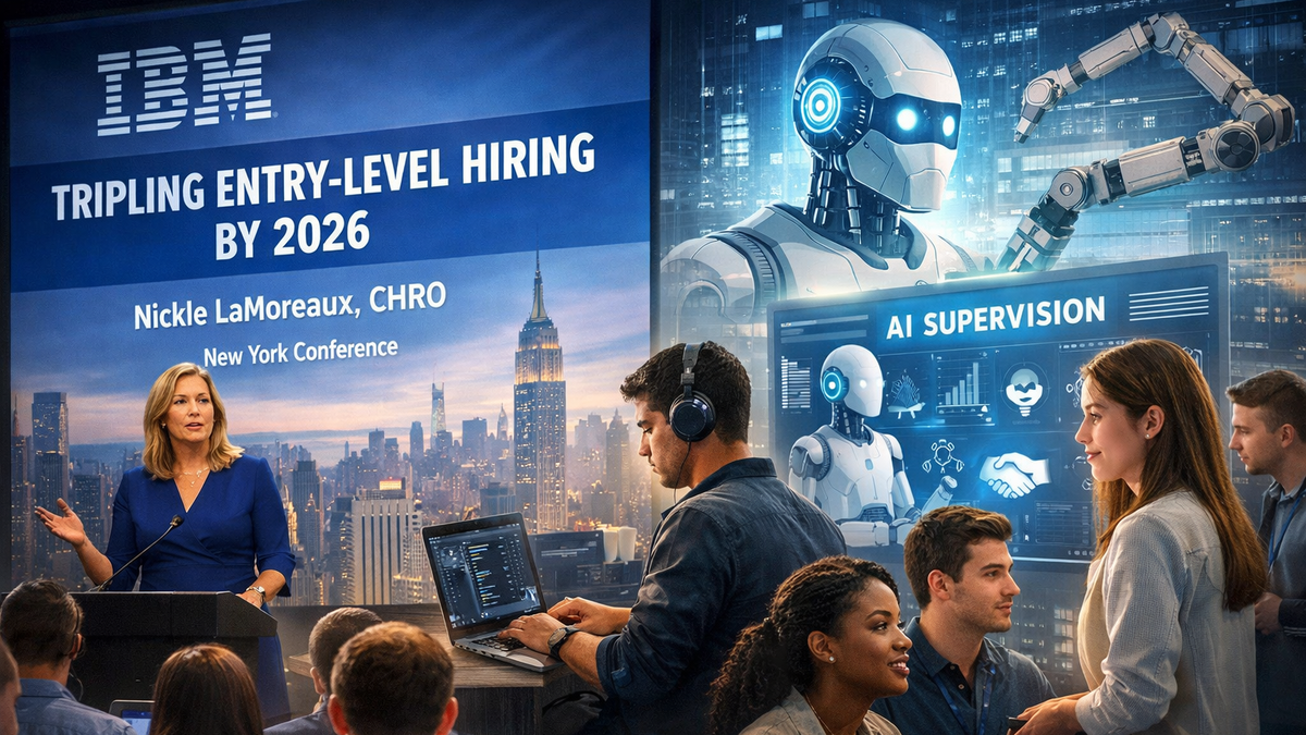 IBM planea triplicar contratación de nivel inicial en EE.UU. en 2026 amid IA