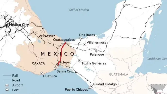 México activa su corredor interoceánico y compite con el Canal de Panamá por el comercio global