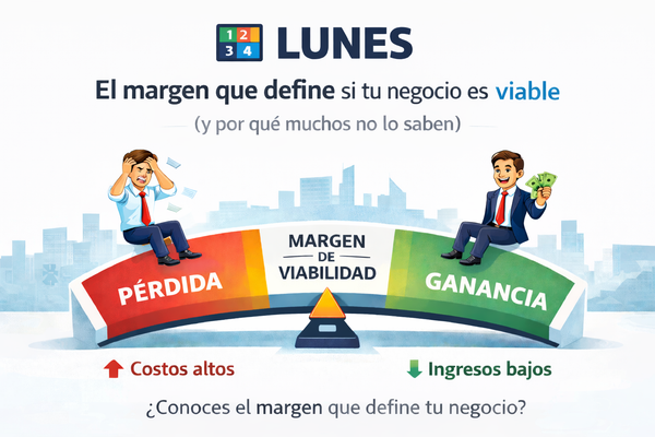 🔢 LUNES – El número de la semana El margen que define si tu negocio es viable (y por qué muchos no lo saben)