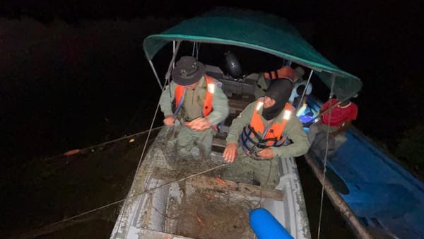 Retienen trasmallo ilegal en Parque San San Pond Sak